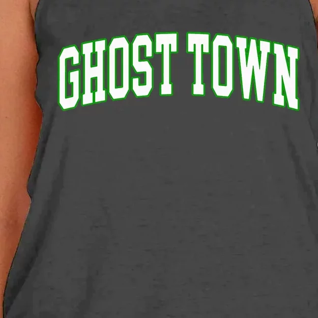 Ghost Town University Women's Knotted Racerback Tank