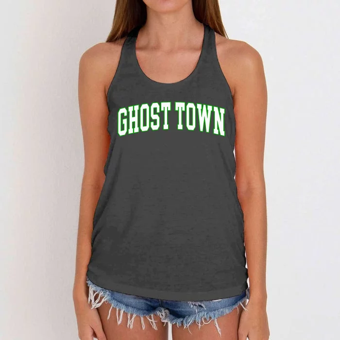 Ghost Town University Women's Knotted Racerback Tank