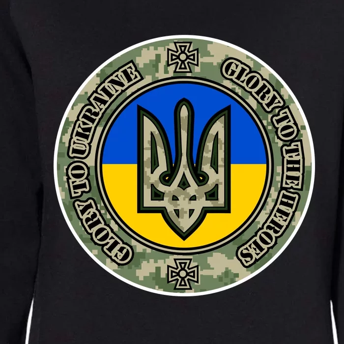 Glory To Ukraine Heroes Womens California Wash Sweatshirt