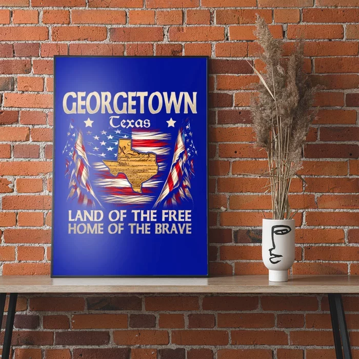 Georgetown Texas Usa Flag 4th Of July Funny Gift Poster