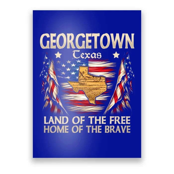 Georgetown Texas Usa Flag 4th Of July Funny Gift Poster