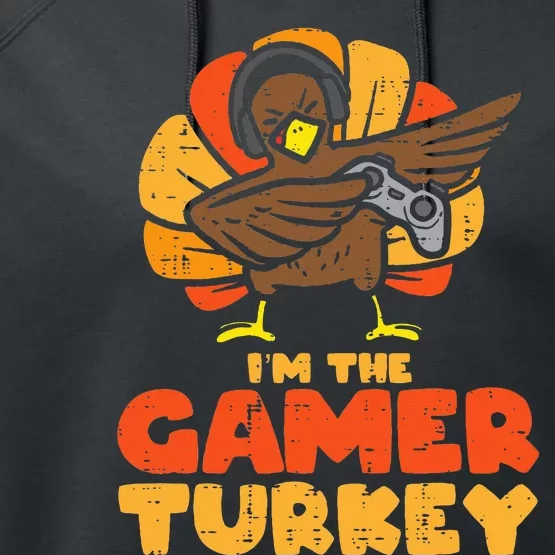 Gamer Turkey Video Games Gaming Thanksgiving Performance Fleece Hoodie