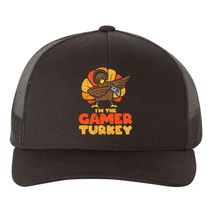 Gamer Turkey Video Games Gaming Thanksgiving Yupoong Adult 5-Panel Trucker Hat