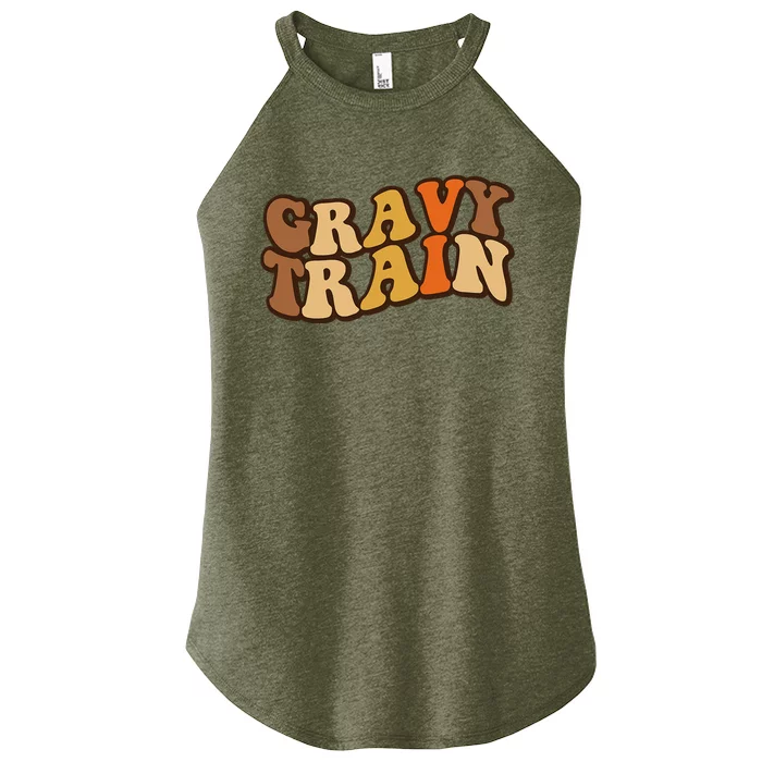 Gravy Train Vintage Thanksgiving Turkey Funny Love Gravy Women’s Perfect Tri Rocker Tank