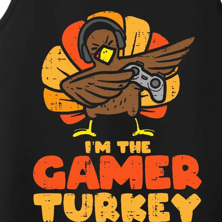 Gamer Turkey VIdeo Games Gaming  Thanksgiving Performance Tank