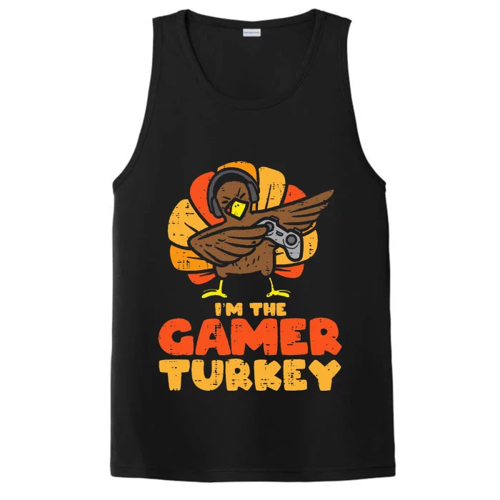 Gamer Turkey VIdeo Games Gaming  Thanksgiving Performance Tank