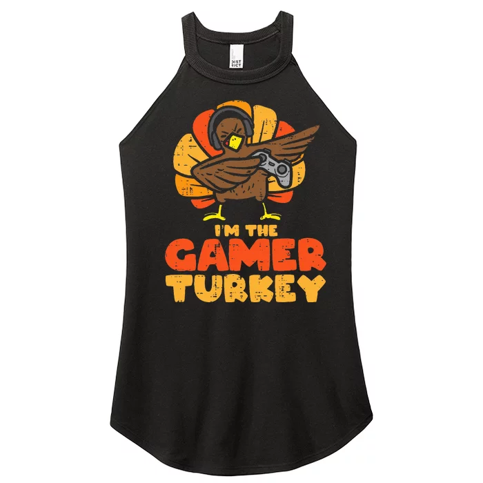 Gamer Turkey VIdeo Games Gaming  Thanksgiving Women’s Perfect Tri Rocker Tank