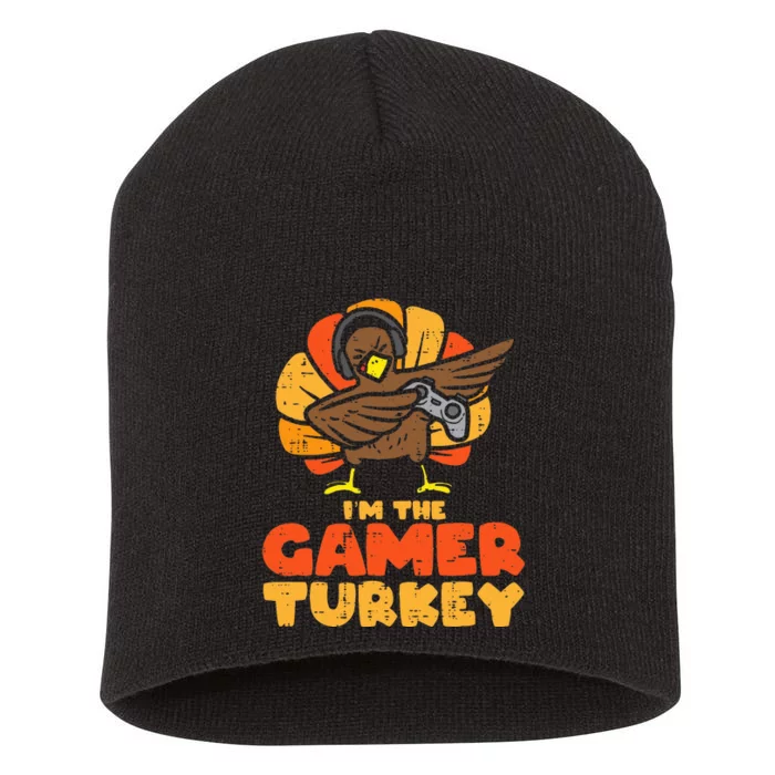 Gamer Turkey VIdeo Games Gaming  Thanksgiving Short Acrylic Beanie