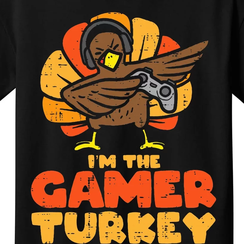 Gamer Turkey VIdeo Games Gaming  Thanksgiving Kids T-Shirt