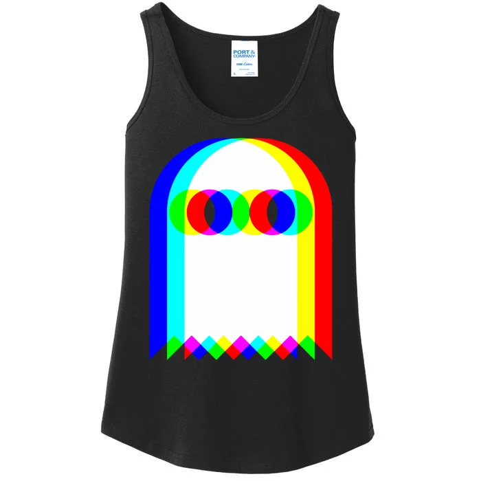 Ghost Trippy Vaporwave Halloween Techno Rave Edm Music Party Ladies Essential Tank