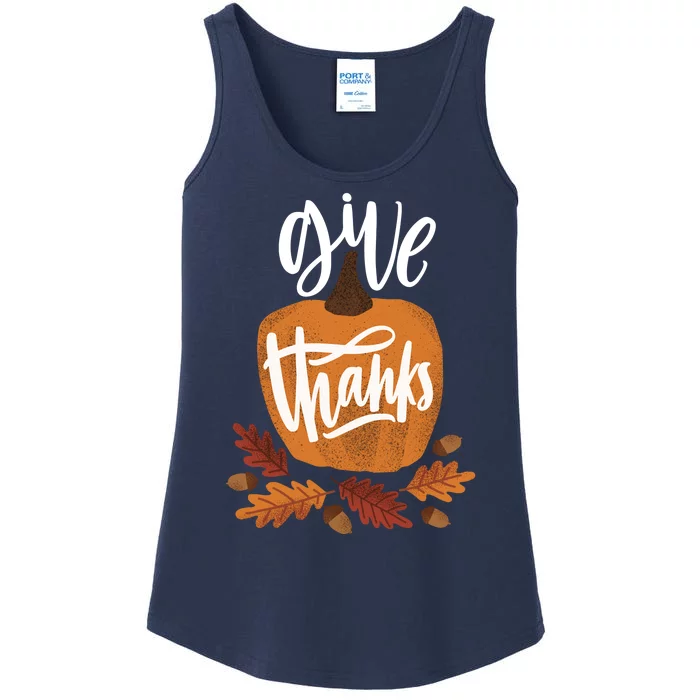 Give Thanks Vintage Fall Thanksgiving Ladies Essential Tank