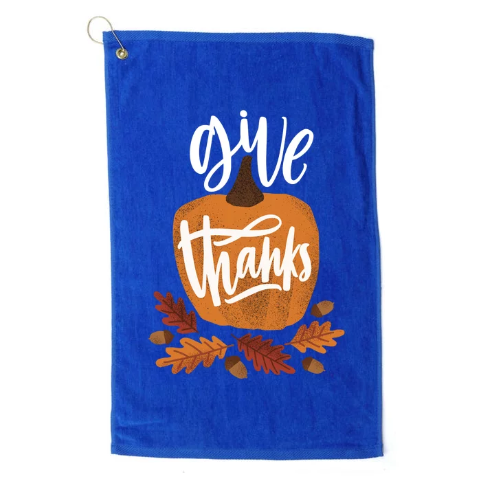 Give Thanks Vintage Fall Thanksgiving Platinum Collection Golf Towel