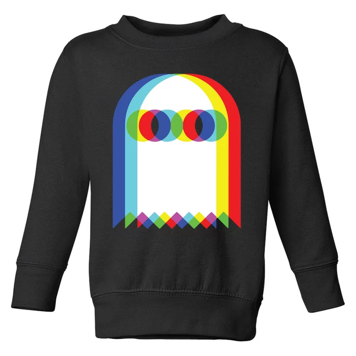 Ghost Trippy Vaporwave Halloween Techno Rave Edm Music Party Toddler Sweatshirt