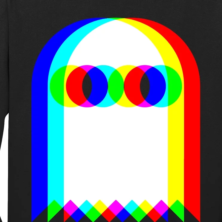 Ghost Trippy Vaporwave Halloween Techno Rave EDM Music Party Long Sleeve Shirt