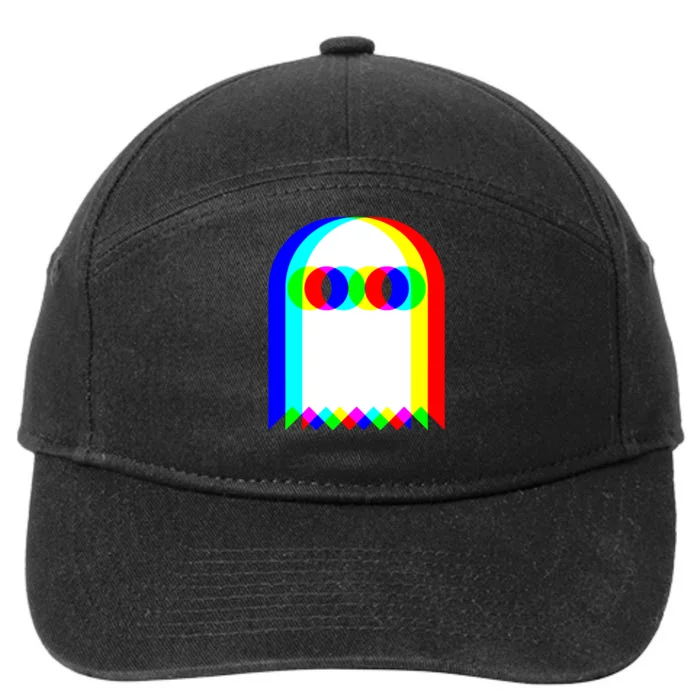 Ghost Trippy Vaporwave Halloween Techno Rave EDM Music Party 7-Panel Snapback Hat