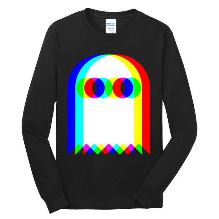 Ghost Trippy Vaporwave Halloween Techno Rave EDM Music Party Tall Long Sleeve T-Shirt