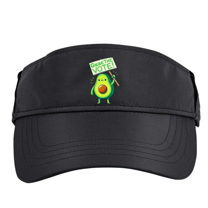 Guac The Vote Funny Avocado Voting Election Adult Drive Performance Visor