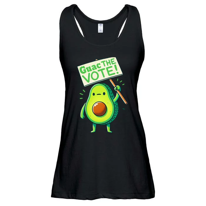 Guac The Vote Funny Avocado Voting Election Ladies Essential Flowy Tank