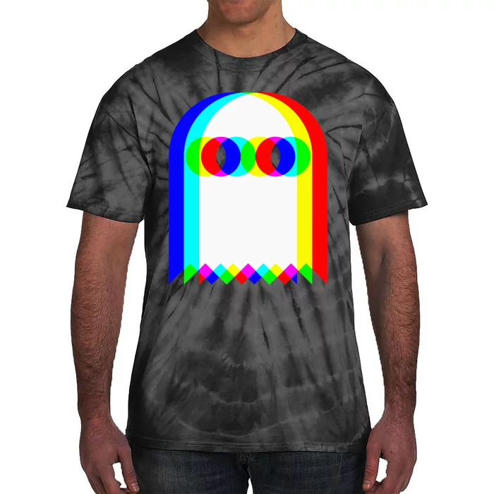 Ghost Trippy Vaporwave Halloween Techno Rave Edm Music Party Tie-Dye T-Shirt