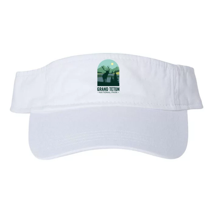 Grand Tetons Vintage Elks Grand Teton National Park Valucap Bio-Washed Visor