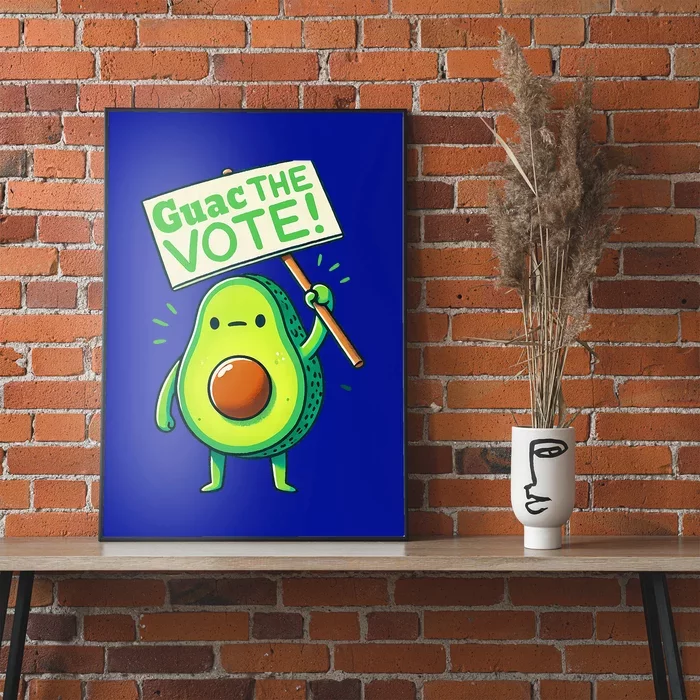 Guac The Vote Funny Avocado Voting Election Poster