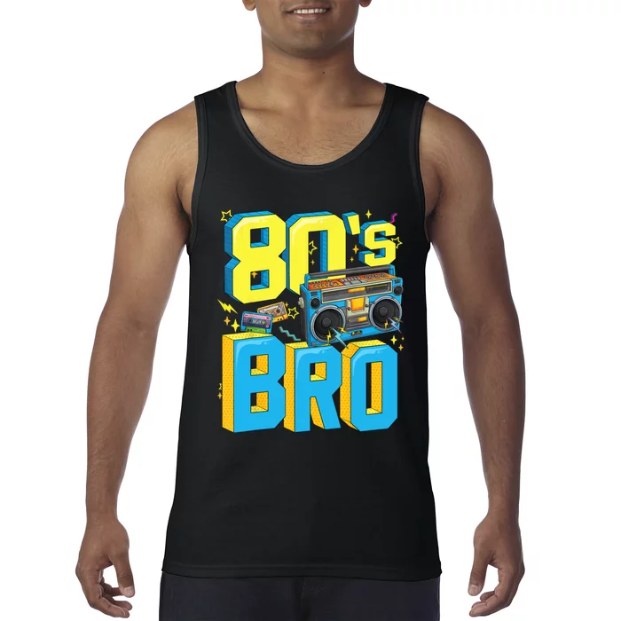 Graphic Tees Vintage 80s Bro 1980s Fashion 80 Party Tank Top