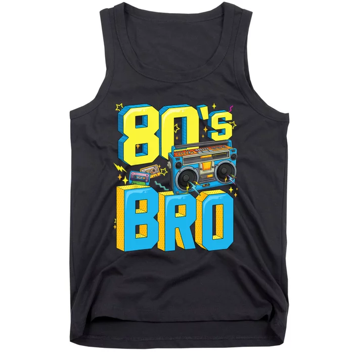 Graphic Tees Vintage 80s Bro 1980s Fashion 80 Party Tank Top