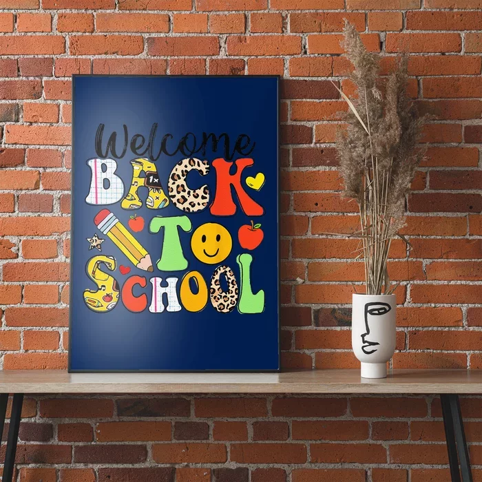 Groovy Teacher Vibes Elementary Retro Welcome Back To School Poster