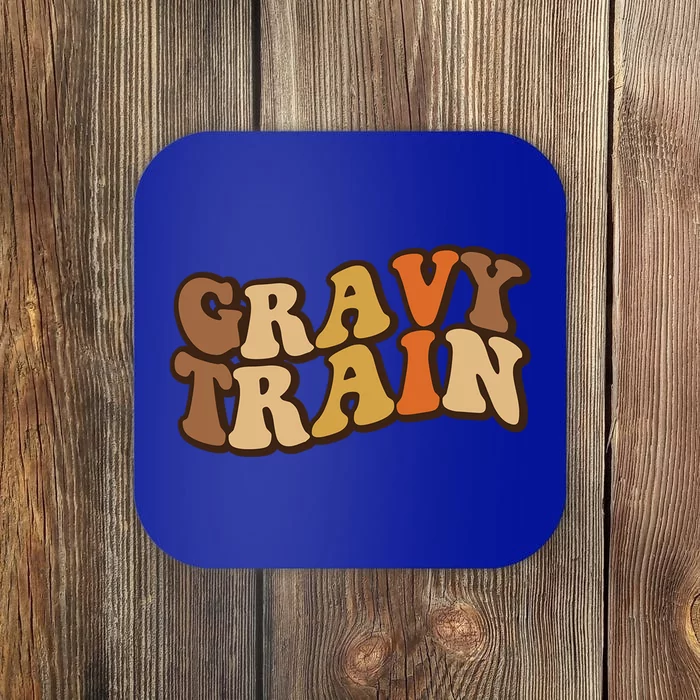 Gravy Train Vintage Thanksgiving Turkey Funny Love Gravy Meaningful Gift Coaster