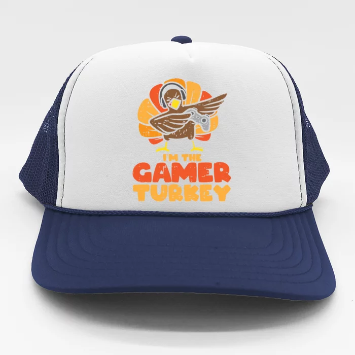 Gamer Turkey Video Games Gaming Thanksgiving Gift Trucker Hat