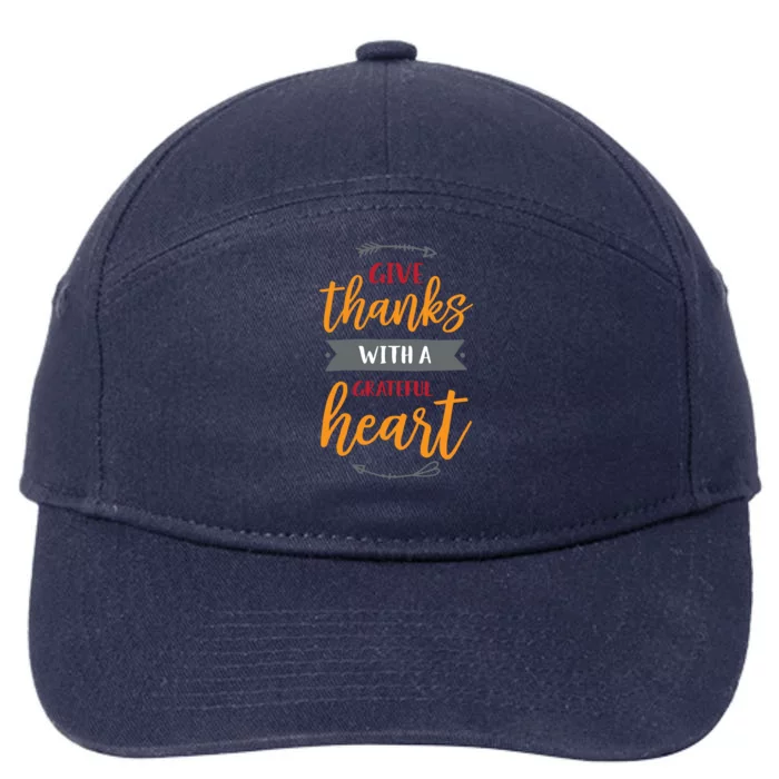 Give Thanks With A Grateful Heart 7-Panel Snapback Hat