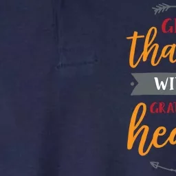 Give Thanks With A Grateful Heart Softstyle Adult Sport Polo