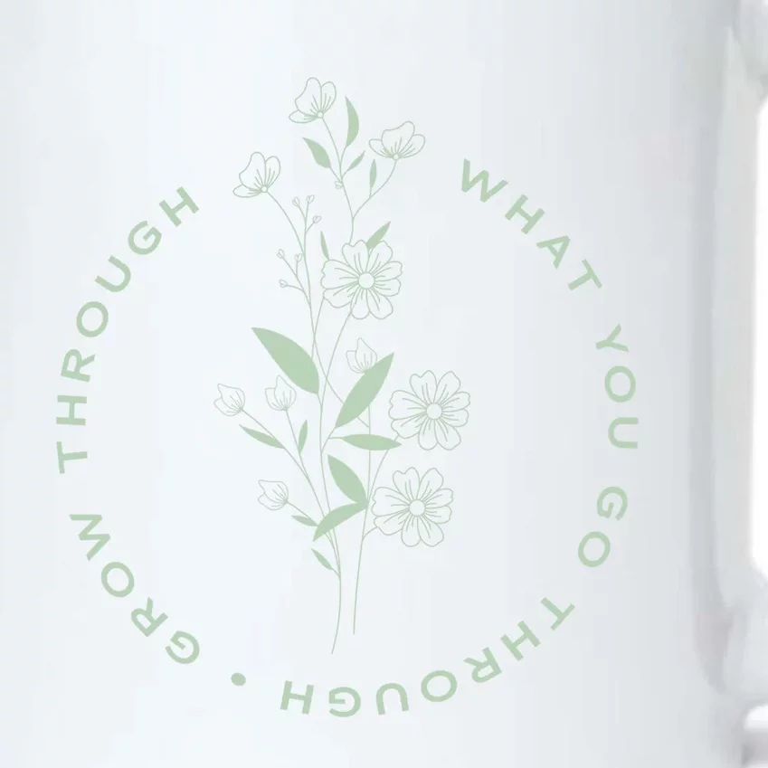 Grow Through What You Go Through Tee And Great Gift Black Color Changing Mug