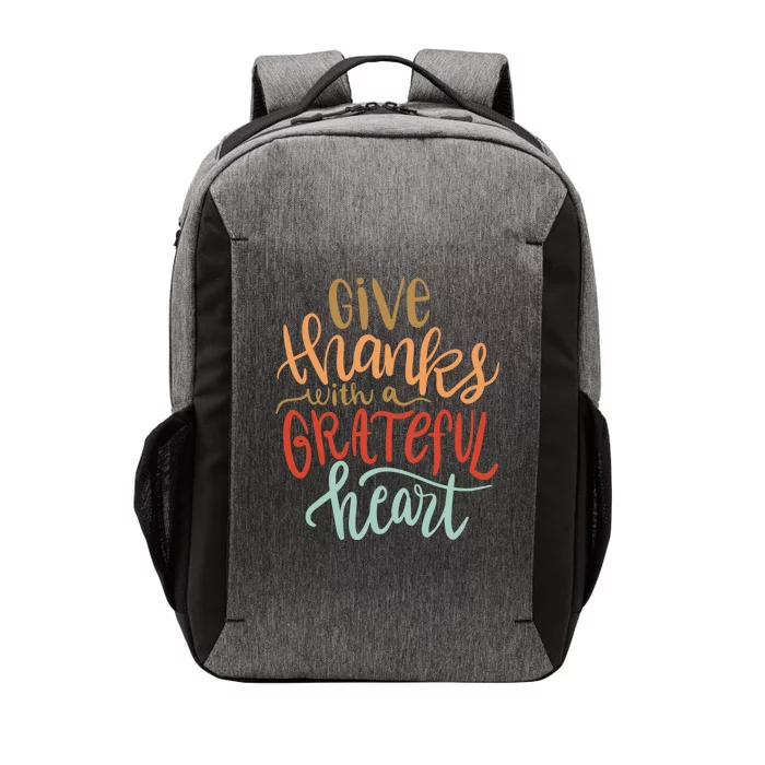 Give Thanks With A Grateful Heart Vector Backpack