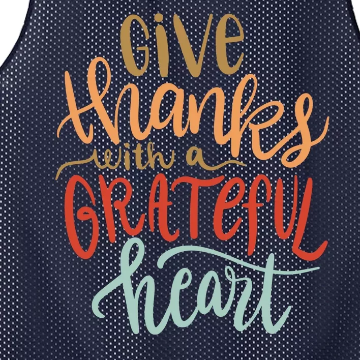 Give Thanks With A Grateful Heart Mesh Reversible Basketball Jersey Tank