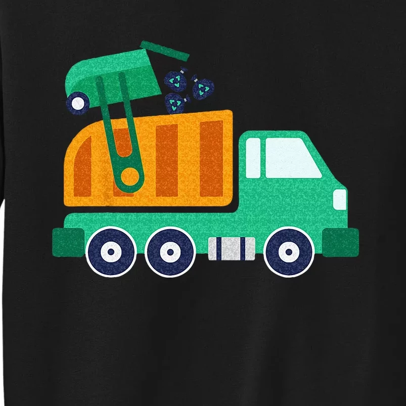 Garbage Truck Waste Recycle Trash Collector Earth Day Tall Sweatshirt