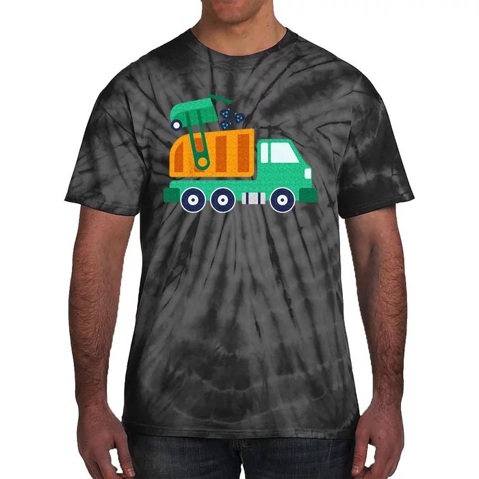 Garbage Truck Waste Recycle Trash Collector Earth Day Tie-Dye T-Shirt