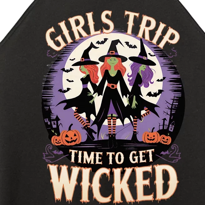 Girl Trip Women Witches Halloween Witch Time To Get Wicked Women’s Perfect Tri Rocker Tank