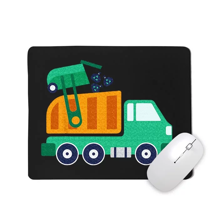 Garbage Truck Waste Recycle Trash Collector Earth Day Mousepad