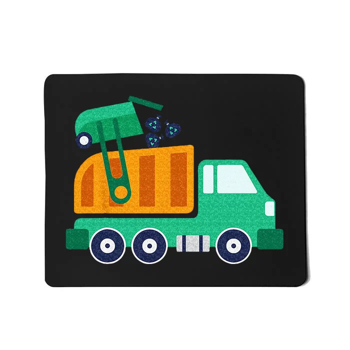 Garbage Truck Waste Recycle Trash Collector Earth Day Mousepad