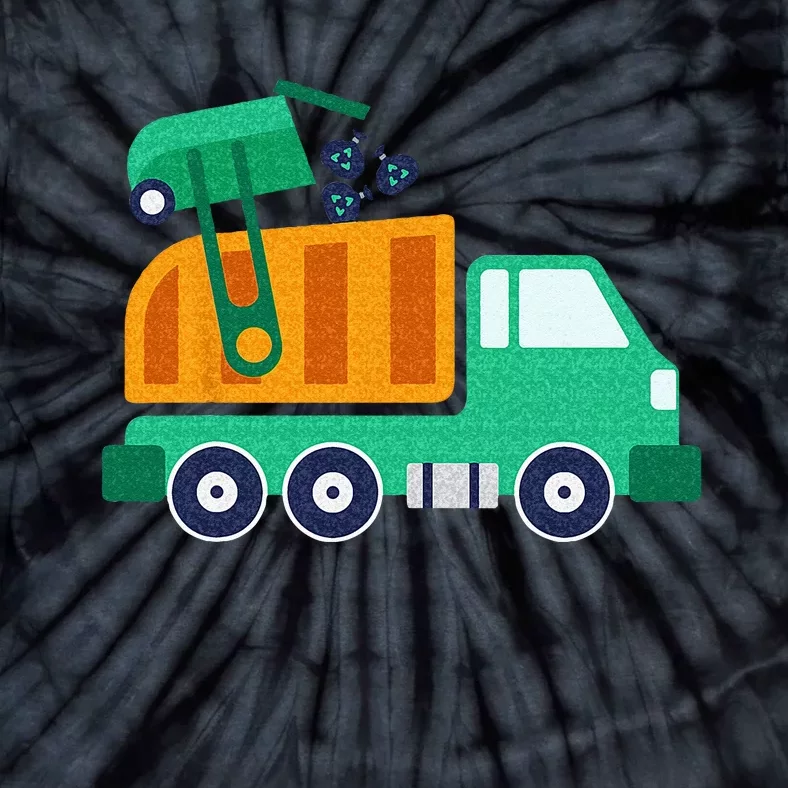 Garbage Truck Waste Recycle Trash Collector Earth Day Tie-Dye T-Shirt