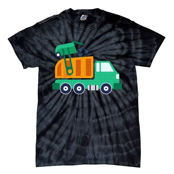 Garbage Truck Waste Recycle Trash Collector Earth Day Tie-Dye T-Shirt