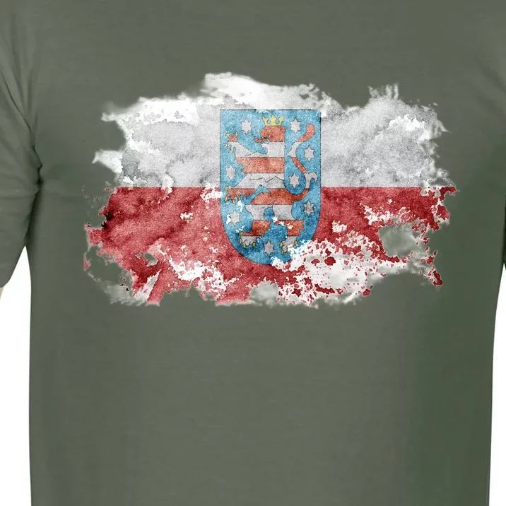 Geremany Thuringia Watercolor Painted State Flag Comfort Colors T-Shirt