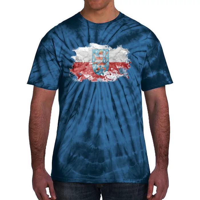 Geremany Thuringia Watercolor Painted State Flag Tie-Dye T-Shirt