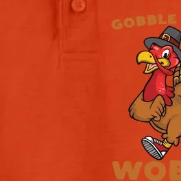 Gobble Til You Wobble Turkey Trot Thanksgiving Run Cute Funny Gift Dry Zone Grid Performance Polo