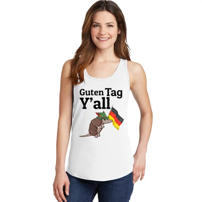 Guten Tag Yall Texas Armadillo German Flag Hat Ladies Essential Tank