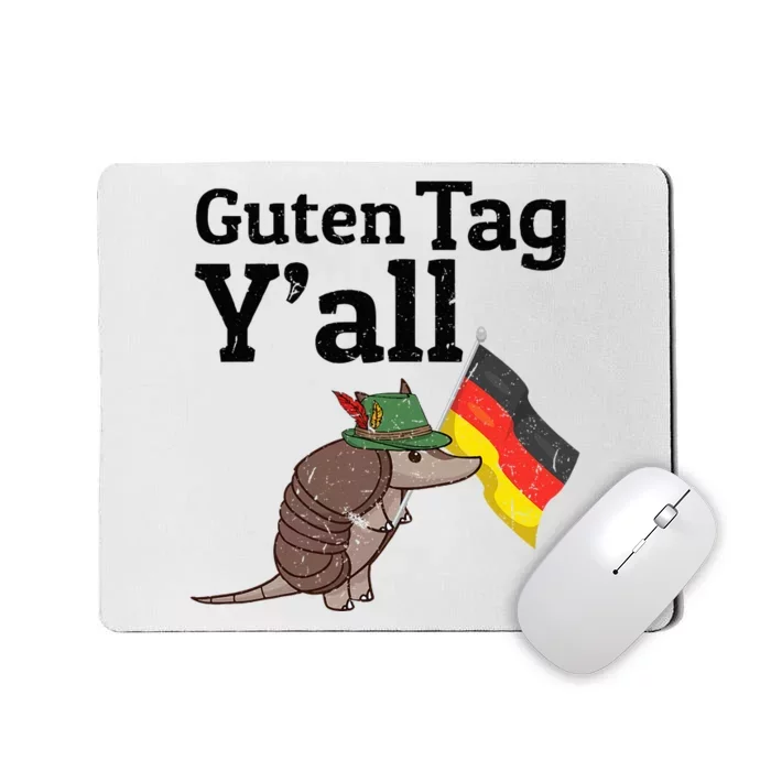 Guten Tag Yall Texas Armadillo German Flag Hat Mousepad