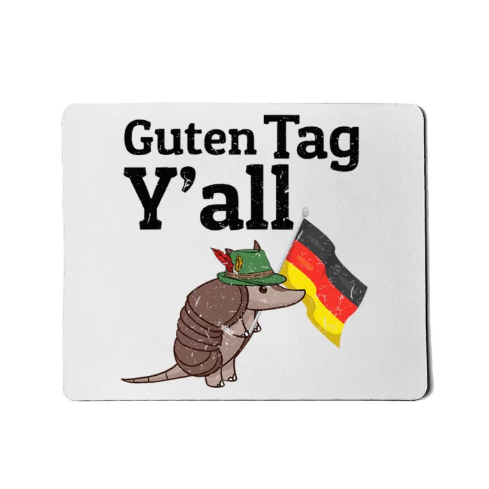 Guten Tag Yall Texas Armadillo German Flag Hat Mousepad