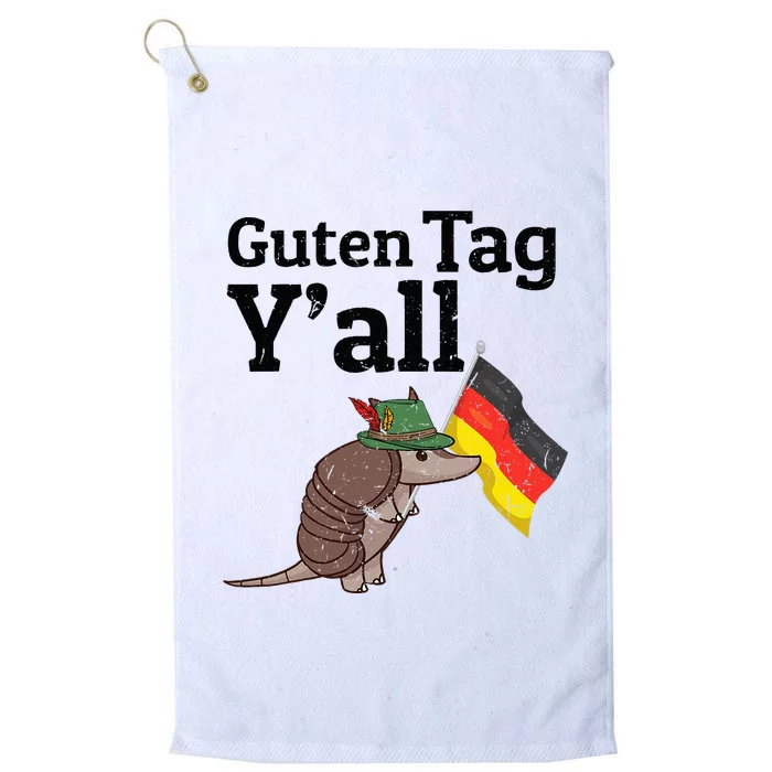 Guten Tag Yall Texas Armadillo German Flag Hat Platinum Collection Golf Towel