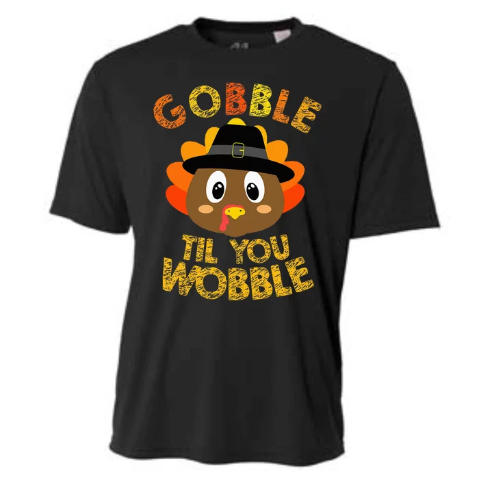 Gobble Til You Wobble Baby Outfit Thanksgiving Cooling Performance Crew T-Shirt